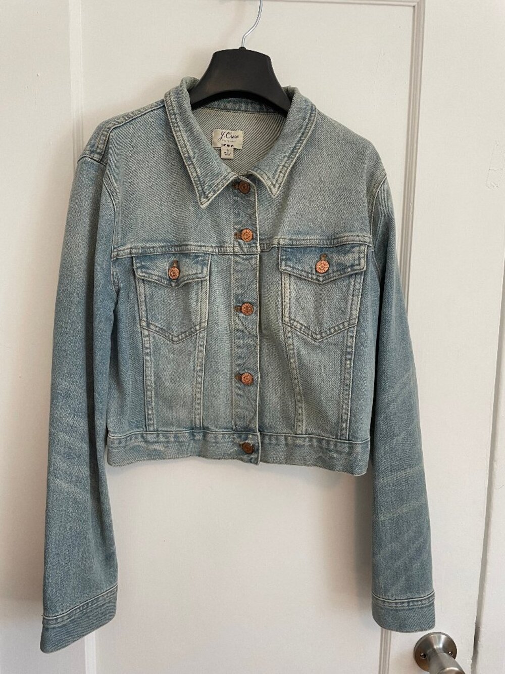 J. Crew Cropped Jean Jacket - Size L